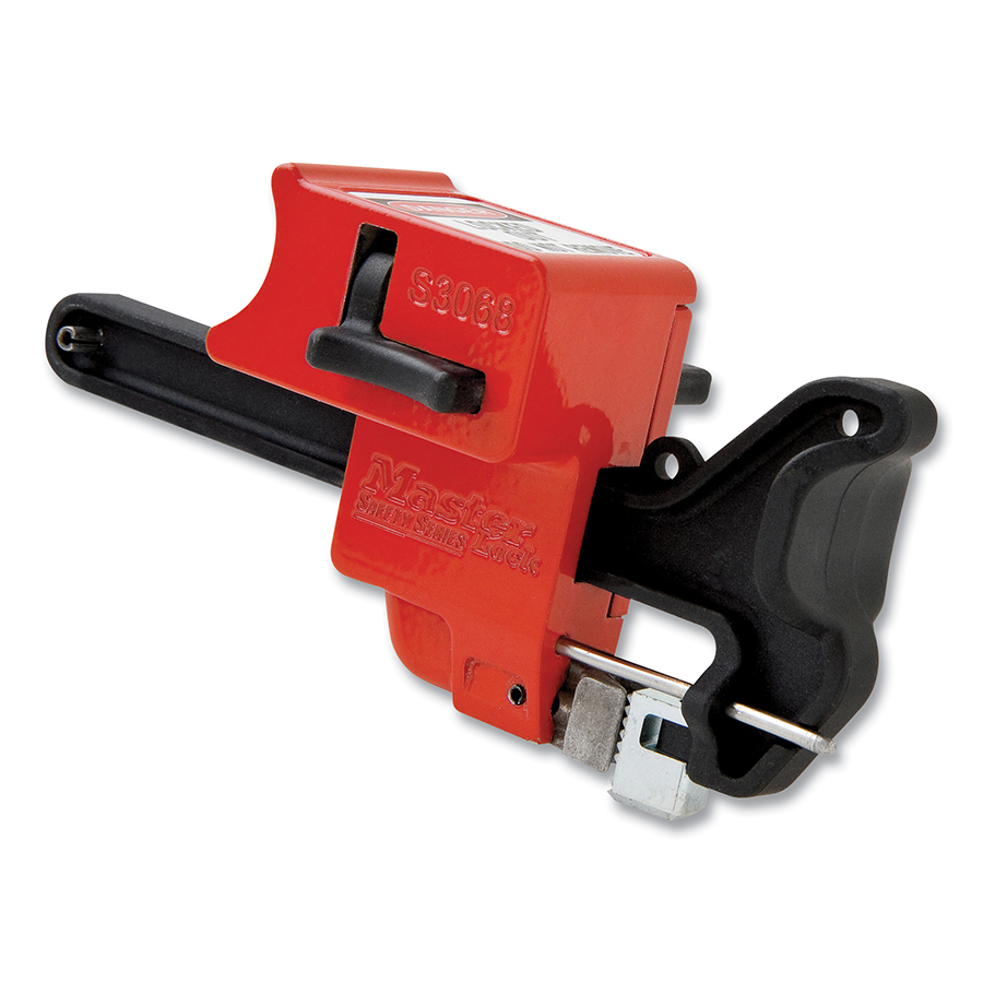 470-S3068 6 in. Seal Tight Handle-On Ball Valve Lockout, Red