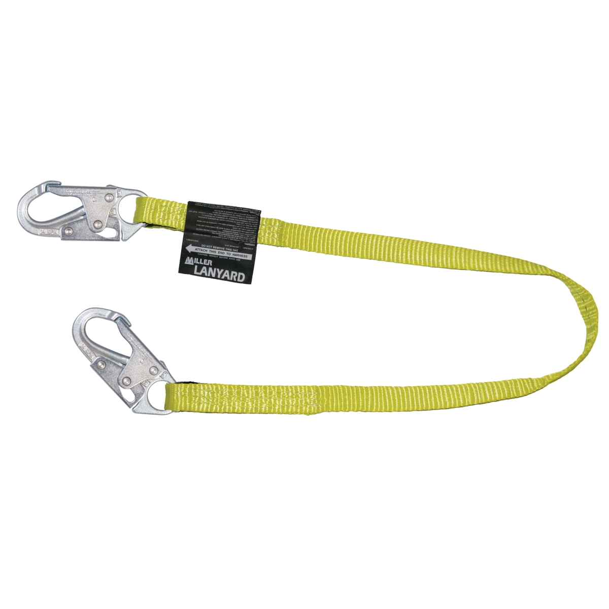 Picture of Honeywell Miller 493-213WLS-Z7-4FTYL 1 in. Web Lanyard with Locking Snaps&#44; ANSI Rated&#44; Yellow