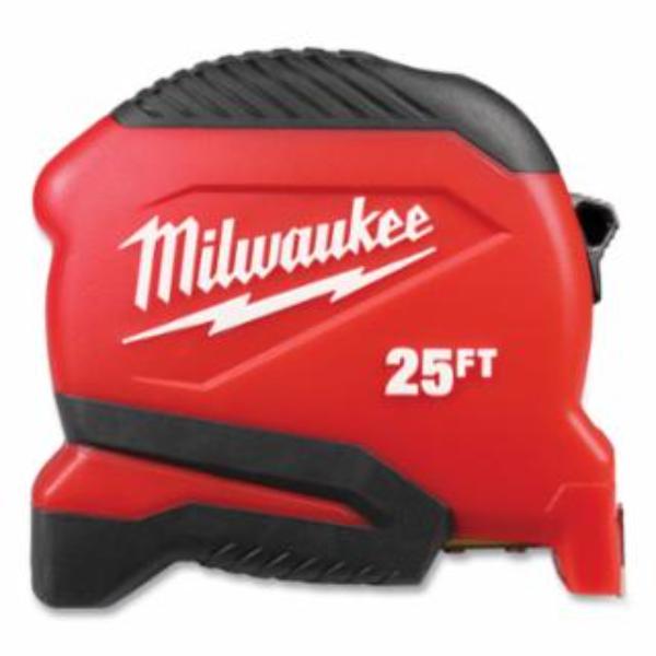 Picture of Milwaukee Tool 495-48-22-1725 25 ft. Compact Tape Measure - Single-Sided - Steel&#44; Red & Black - Pack of 6