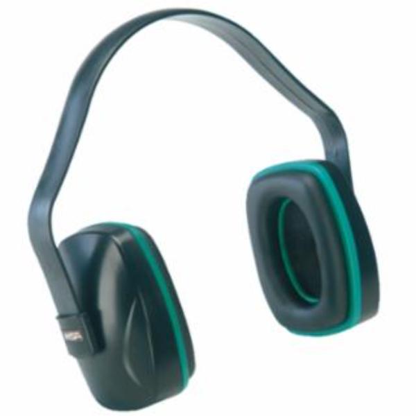 454-10061273 Economuff Multi-Position Earmuffs - 23 dBA & 24 dBA - Under Chin- Behind Head & Over-the-Head, Black & Green
