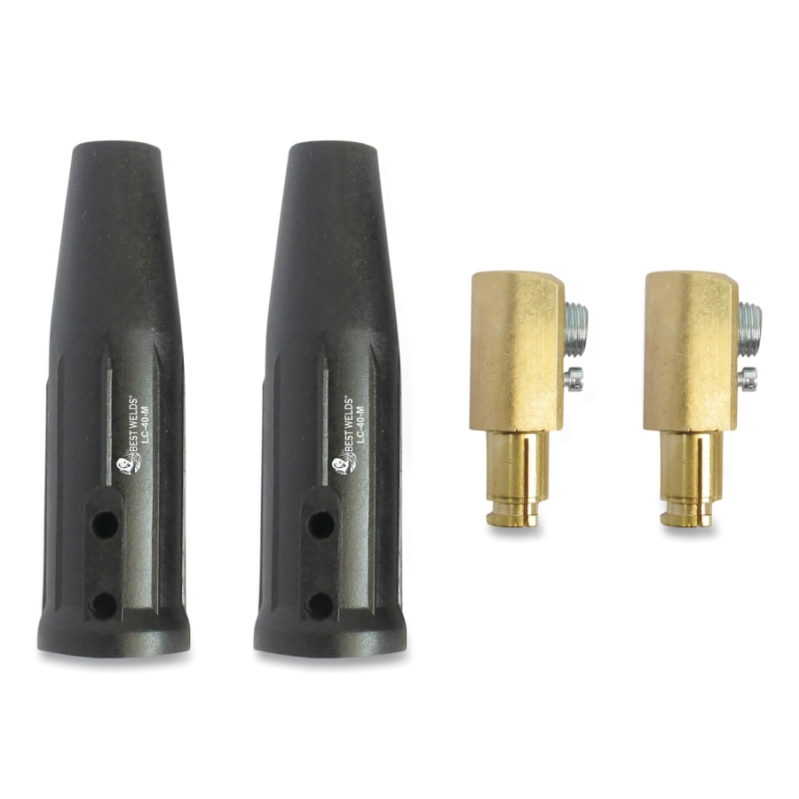 Picture of Best Welds 900-LC-40-BULK 1 AWG x 2 AWG Cable Connector - LC40 Male & Female - Ball Point Connection & Cable Capacity