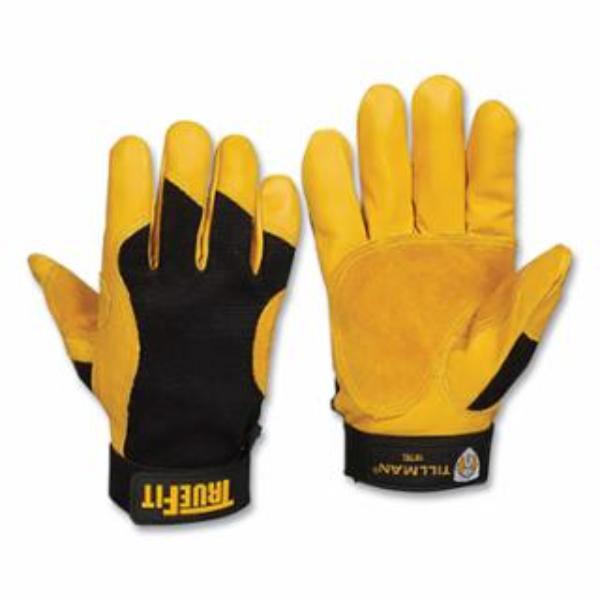 Picture of Tillman 724-1475L True Fit Leather-Palm Gloves&#44; Black & Gold - Large - Pack of 12