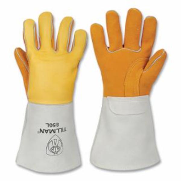 Picture of Tillman 724-850XL 14 in. 850 Cuff Split Elkskin Palm Stick Welding Gloves&#44; Gold - Extra Large - Pack of 6