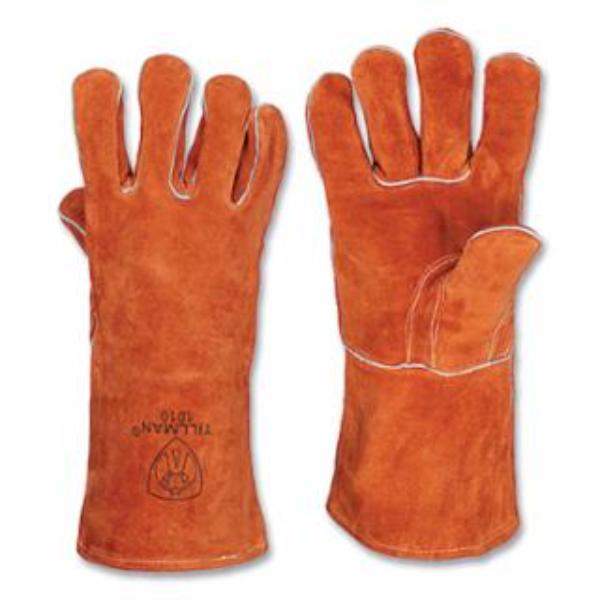 Picture of Tillman 724-1010 14 in. 1010 Cuff Shoulder Split Cowhide Palm Stick Welding Gloves&#44; Russet - Large - Pack of 12