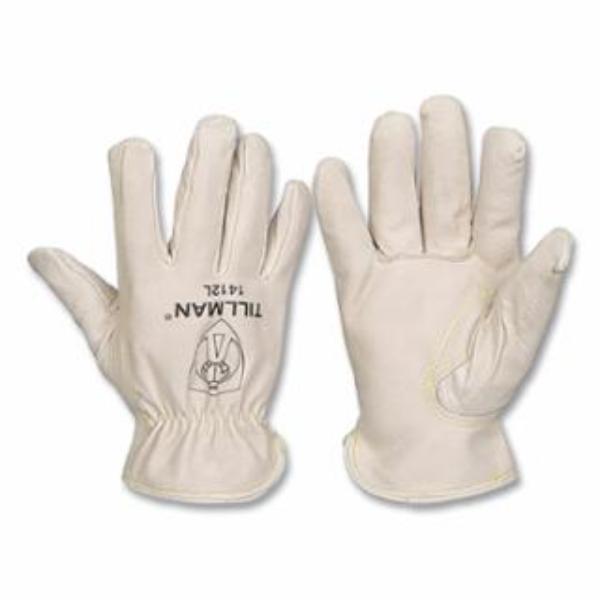 Picture of Tillman 724-1412L Drivers Gloves - Cotton Stitching & Top Grain Pigskin & Fleece Lining&#44; Pearl - Large - Pack of 12
