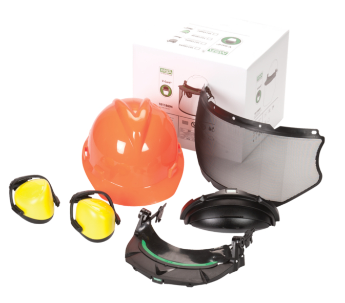 V-Gard Accessory Forestry Kit (Includes: Orange Cap, Frame, Mesh Visor, Chin Protector, Earmuffs)