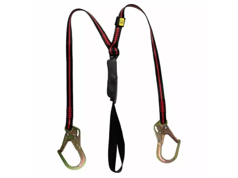 493-FPLARCM-TUS 6 ft. H500 ARC Flash Lanyard - Webbing Loop, Rebar Hook, 310 lbs Load Capacity, Twin Leg