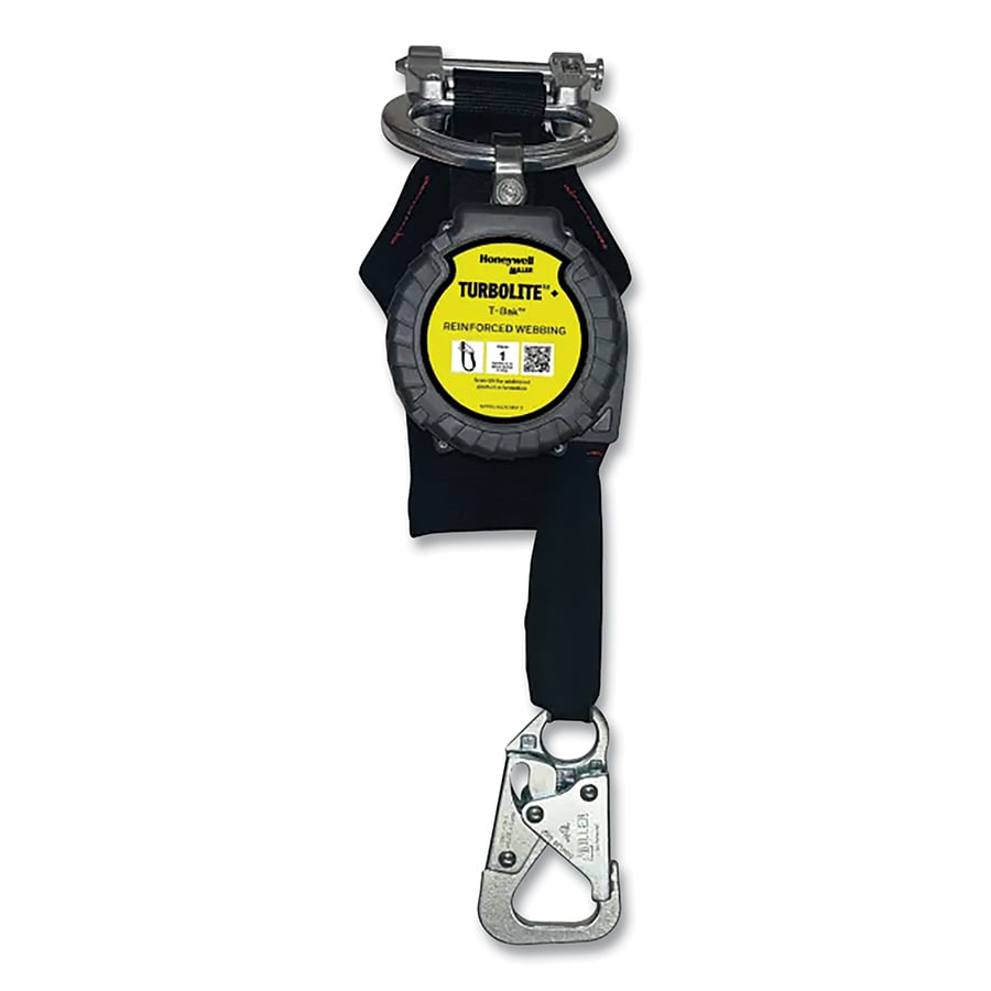 TurboLite+ T-BAK,Personal Fall Limiter, 9 ft L, Single Leg, Locking Snap Hook, 420 lb Load Cap,