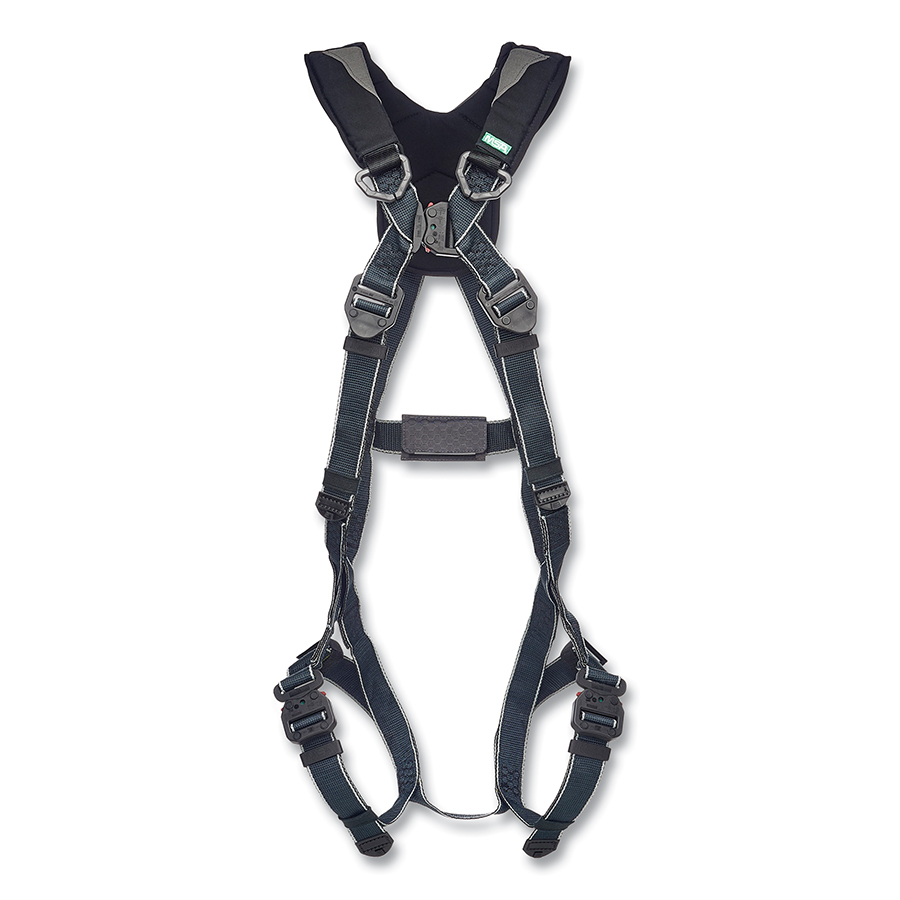 454-10252167 V-FIT Arc Flash Full-Body Harness, Back D-Ring, QC Chest-Leg Strap Buckles, Shoulder Padding - Extra Small