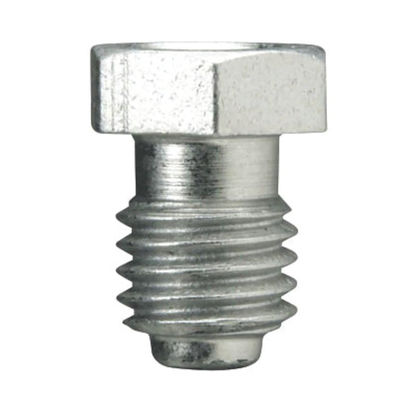 025-1851 Hex Flush Thread Fitting, 0.25-28 UNF Thread - 0.41 in. Oval - 0.30 in. L Shank - Steel - Zinc Clear