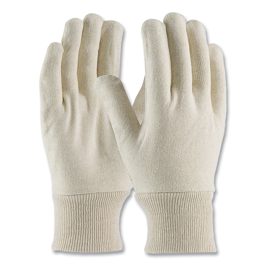 Regular Weight Polyester/Cotton Reversible Jersey Glove, Men's, 12PK