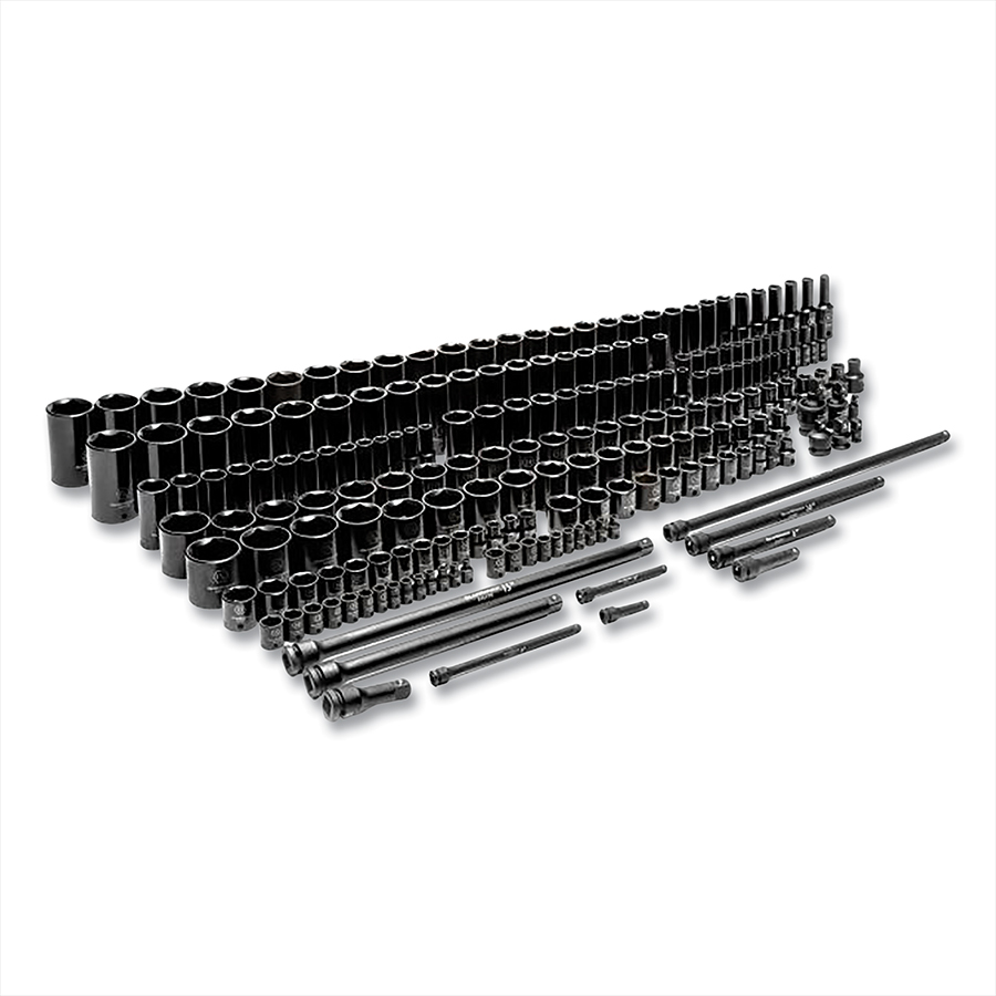 GEARWRENCH Impact Socket Master Set 1/4in 3/8in 1/2in 6 Point SAE & Metric Standard & Deep 209pc - 89072