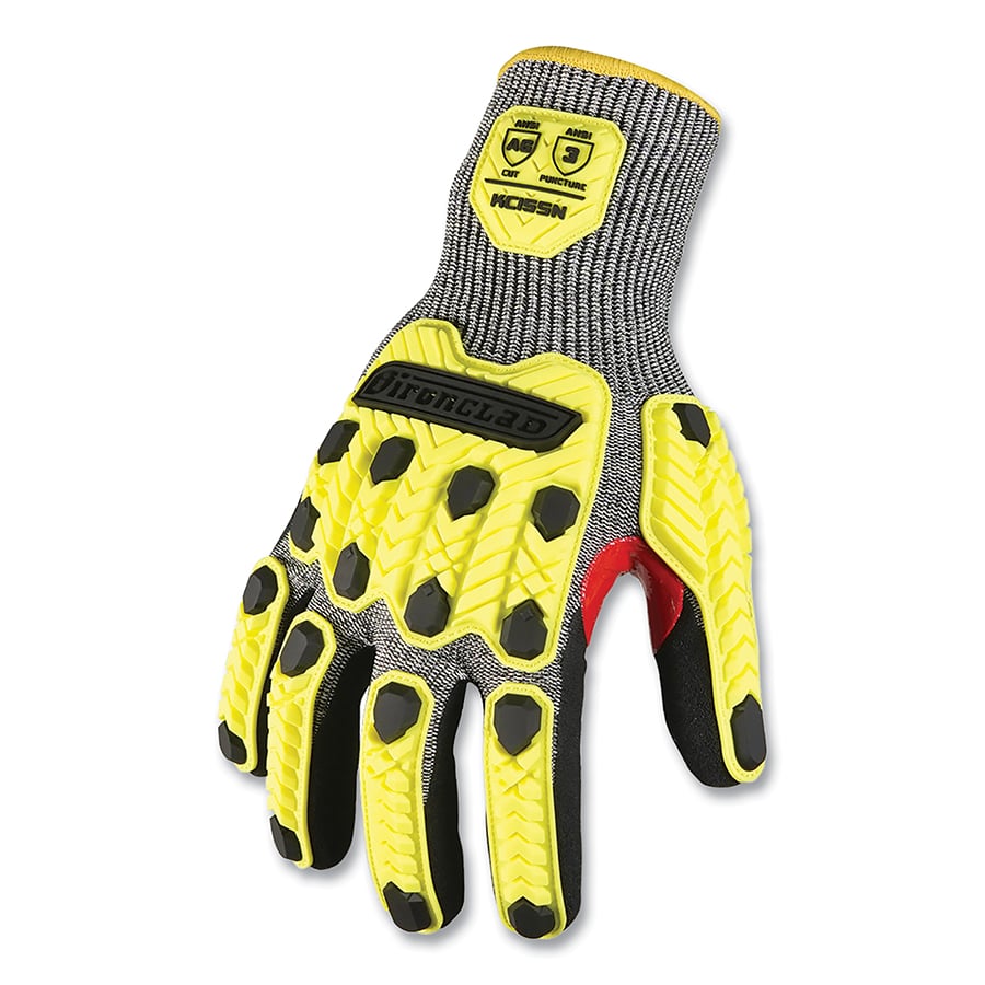 Cut-Resistant Impact Gloves, Cut Level A6 ,Nitrile ,Sandy ,2XL 1 PR