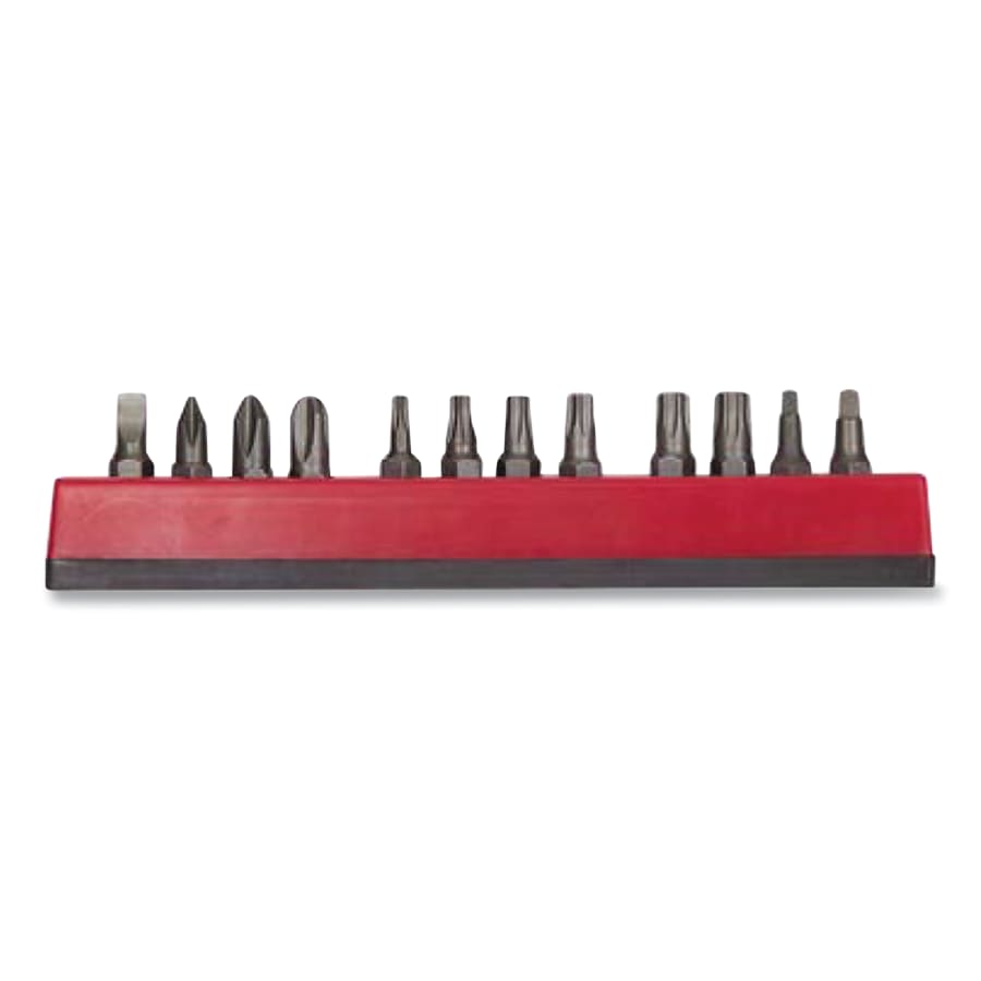 479-18002 Insert Bit Set, Assorted, Includes Slotted, Phillips, Torx & Square Recess - 12 Piece