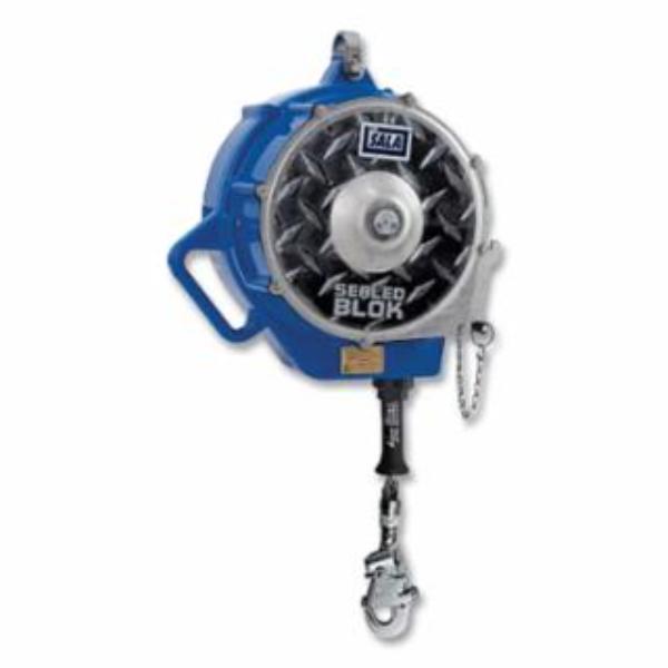 098-3400171 130 ft. Sealed-Blok Self-Retracting Lifeline - Swivel Snap Hook Top & Bottom - Single-Leg, Blue