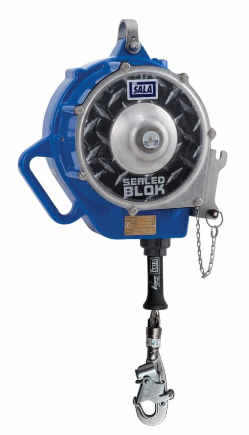 098-3400168 85 ft. Sealed-Blok 3-Way Retrieval Self-Retracting Lifeline with Bracket, Stainless Steel Cable