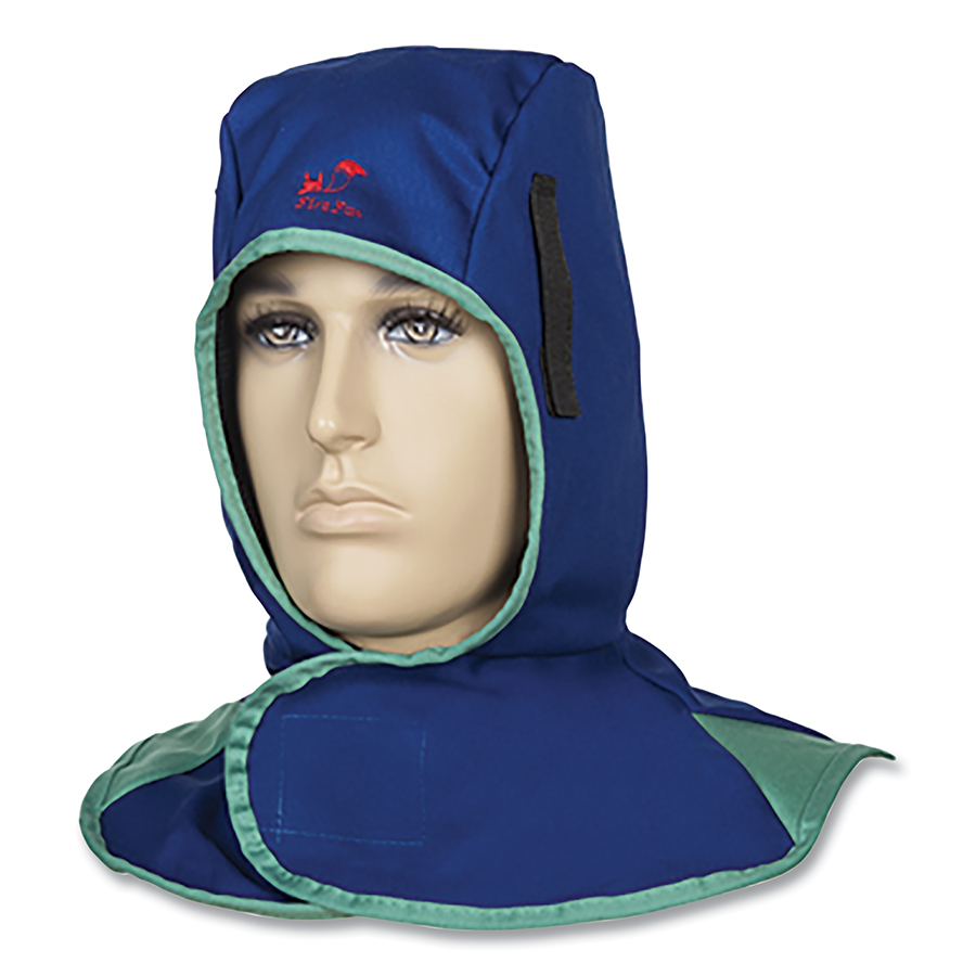 Fire Fox,FR Welding Hood, 23-6680, 9 oz Cotton, Athletic Mesh Lining, Full Neck Flap, Royal
