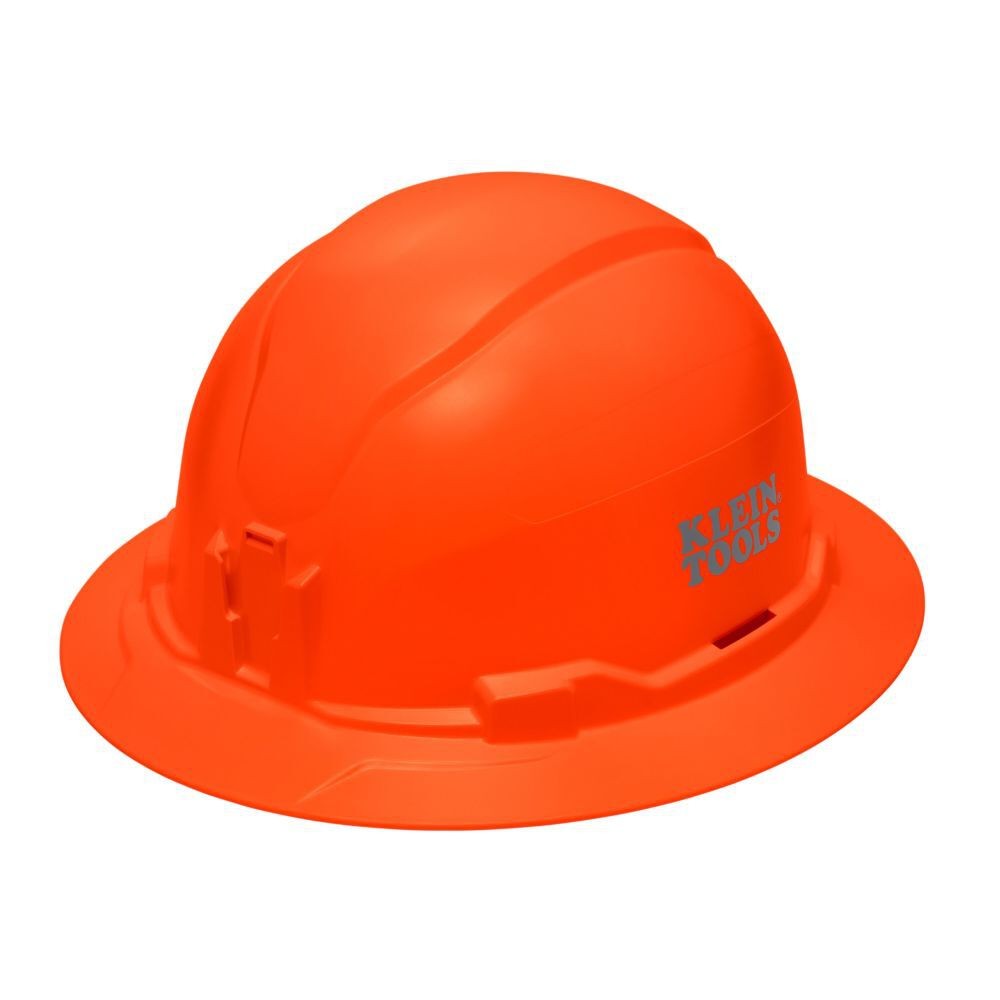 409-60930 Non-Vented Full Brim Hard Hat, High-Visibility Orange - One Size