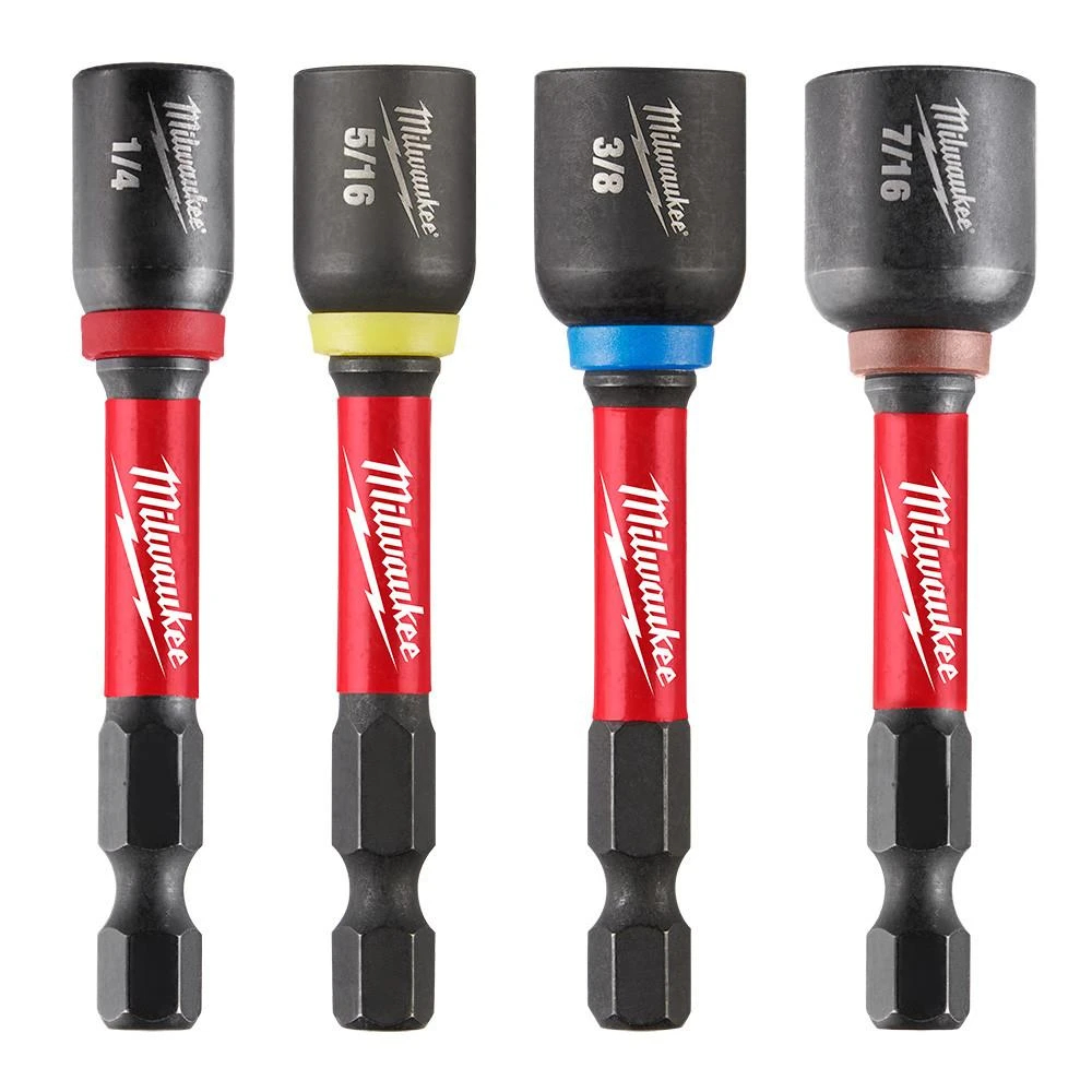 Milwaukee SHOCKWAVE Impact Duty 2 9/16 Magnetic Nut Driver Set 4pc - 49-66-4566