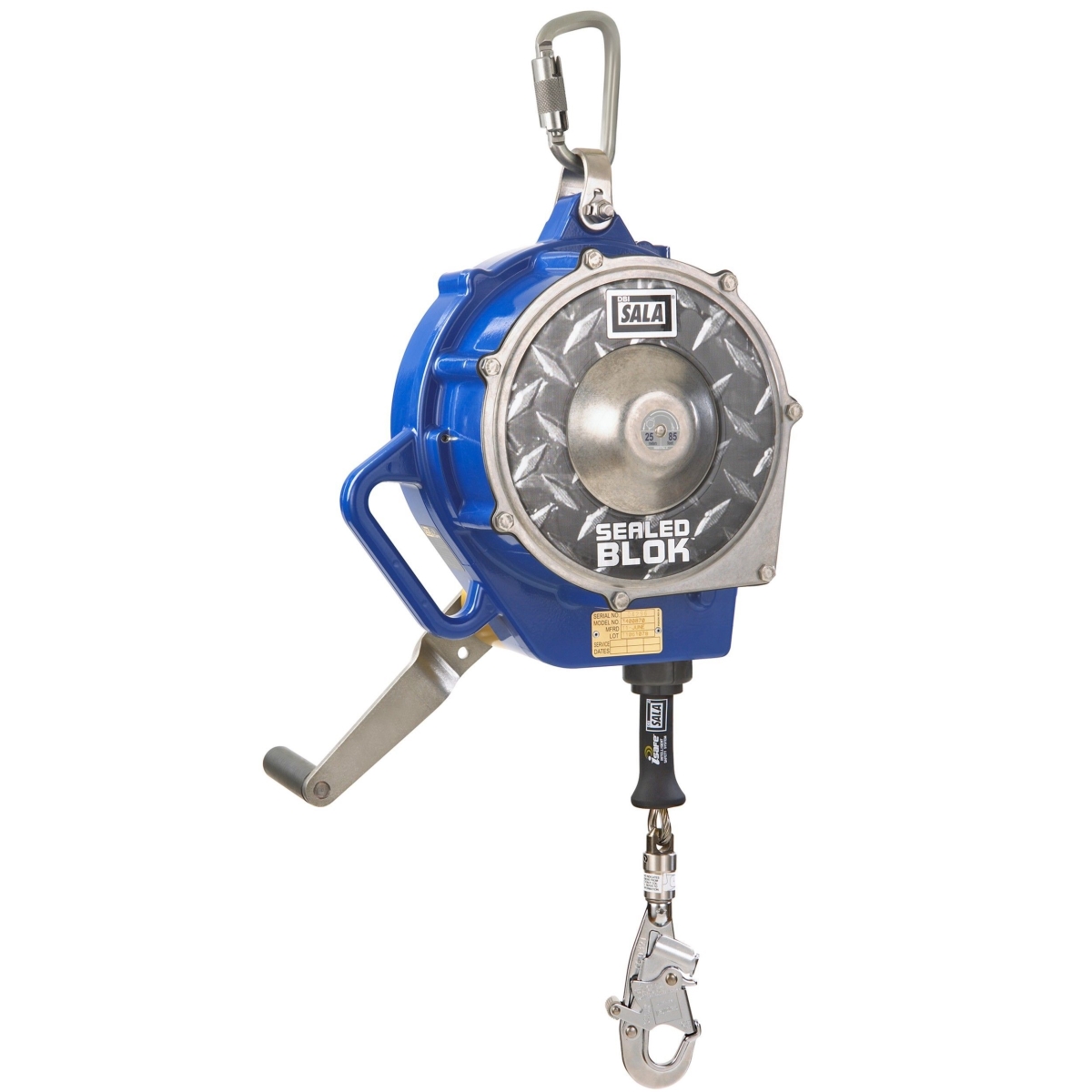 Sealed-Blok Self-Retracting Lifeline, 85 ft Length, Swivel Snap Hook, 1 Leg(s)