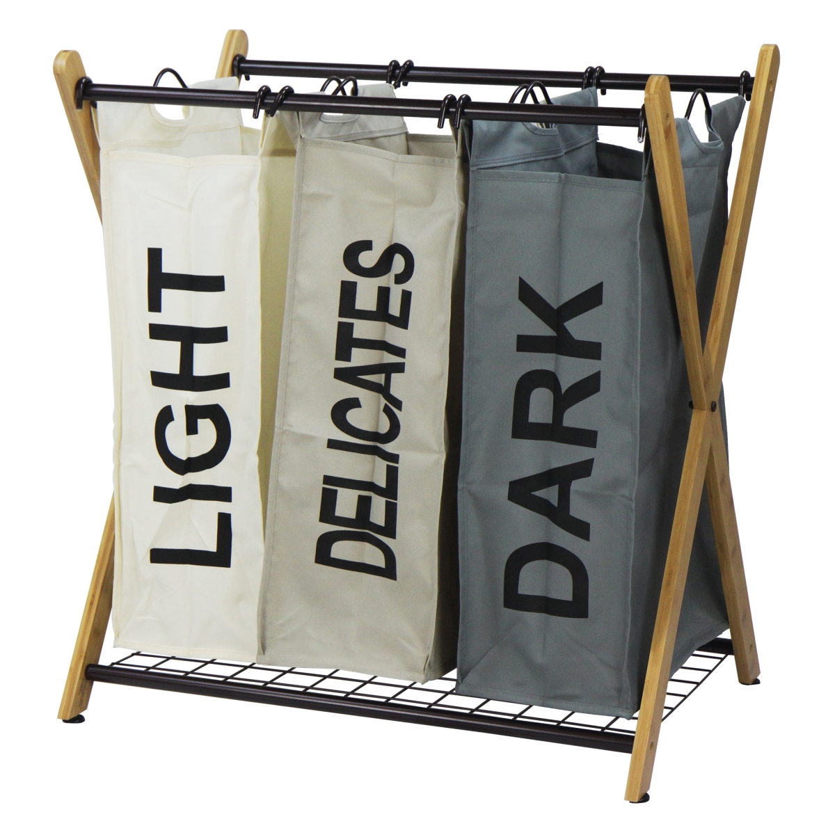 X-Frame Bamboo 3 Bag Laundry Sorter Color