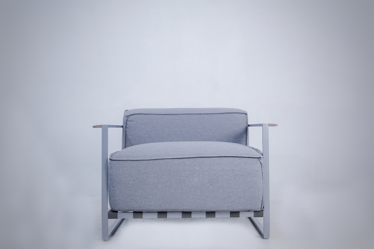0ASU-SSLC-GR-ED Extra Deep Seating Arm Chair, Gray