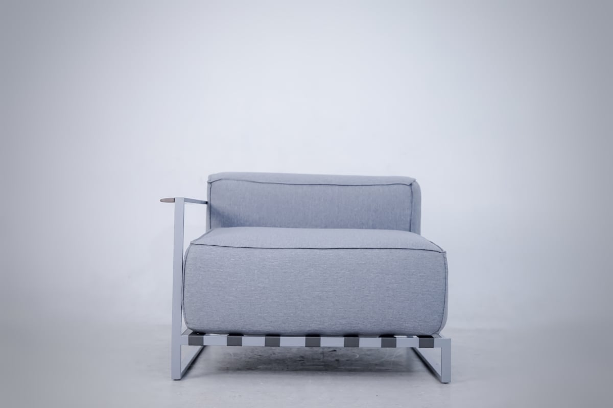 0ASU-SSRS-GR-ED Extra Deep Seating Right Sofa, Gray