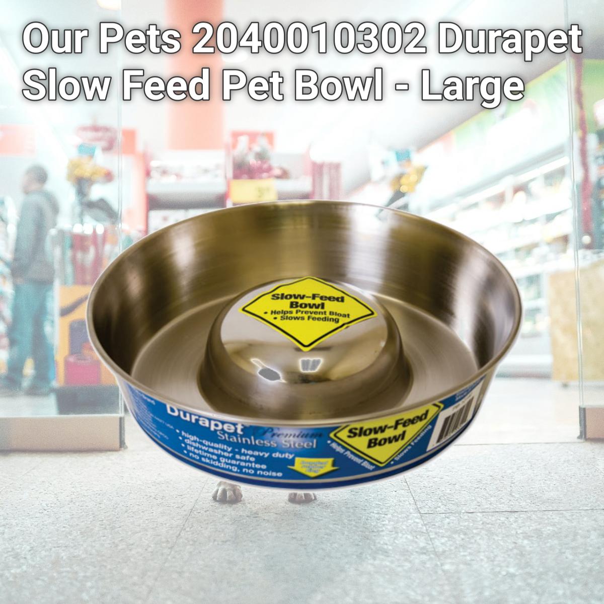 Picture of Our Pets 2040010302 Durapet Slow Feed Pet Bowl - Large