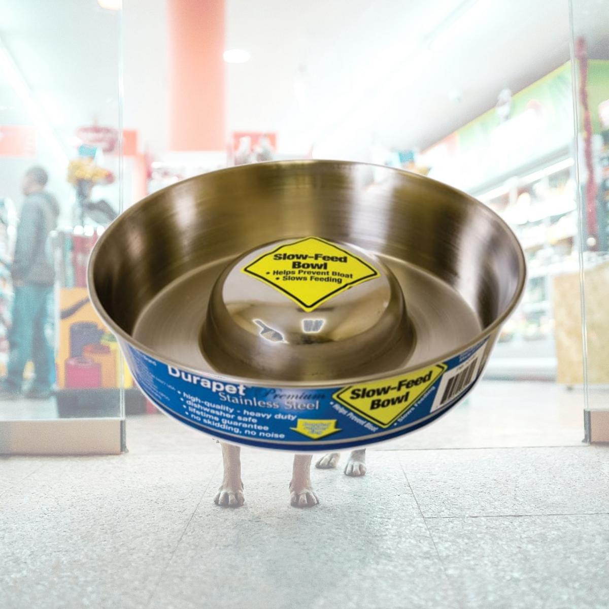Picture of Our Pets 2040010302 Durapet Slow Feed Pet Bowl - Large