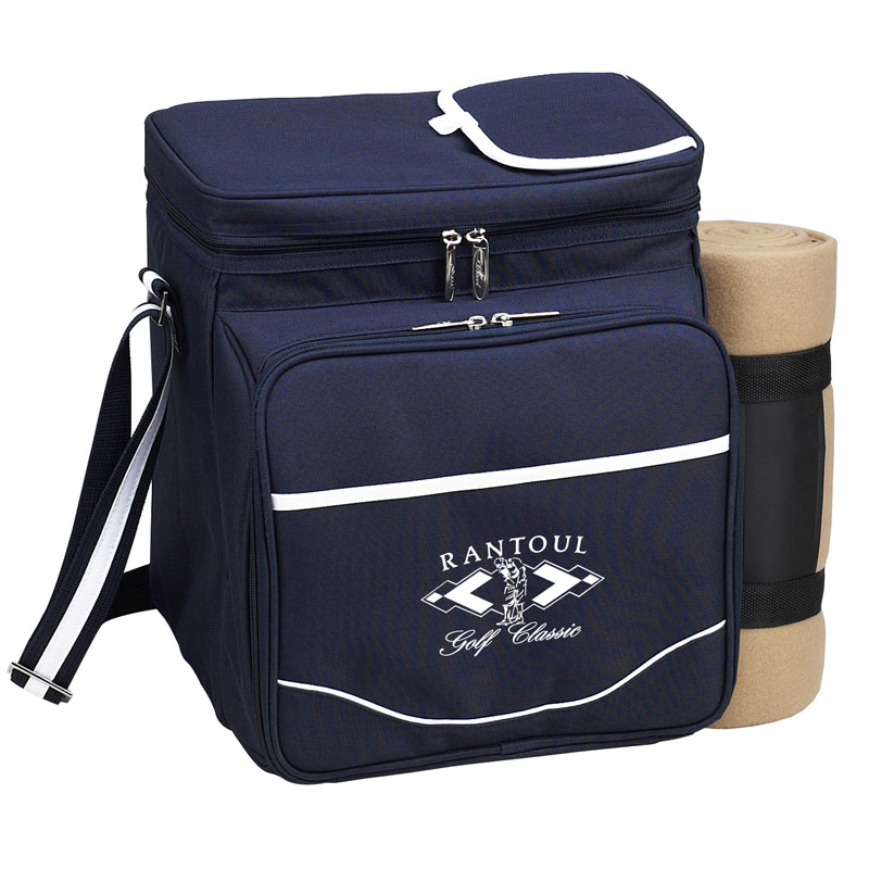 Picture of Picnic at Ascot 526X-P Picnic Basket and Cooler Equipped For 2 With Blanket - Black&#44; Paris