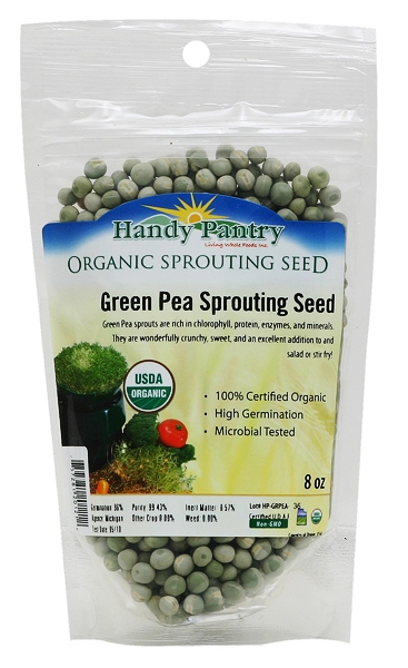 GP-8OZ 8 oz Green Pea Sprouting Seeds -  Handy Pantry