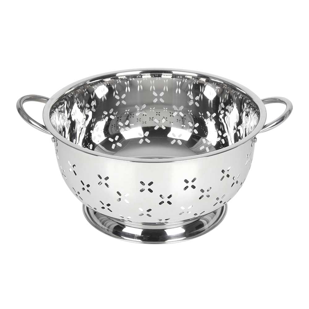 Picture of Lindys CC8 8 qt. Stainless Steel Colander - Silver
