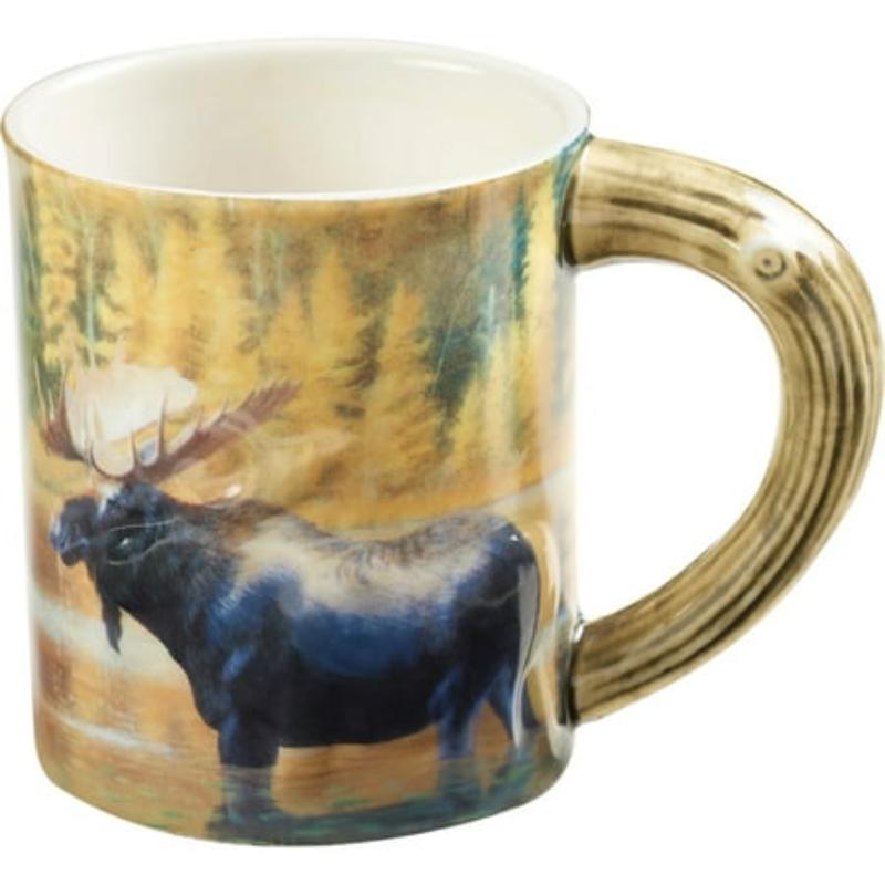 1004981 Sculpted Mug - The Loner Moose, Multi Color