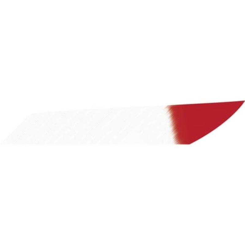 1005808 Mako Feathers White & Red Tip - 3.125 in. LW - Pack of 50