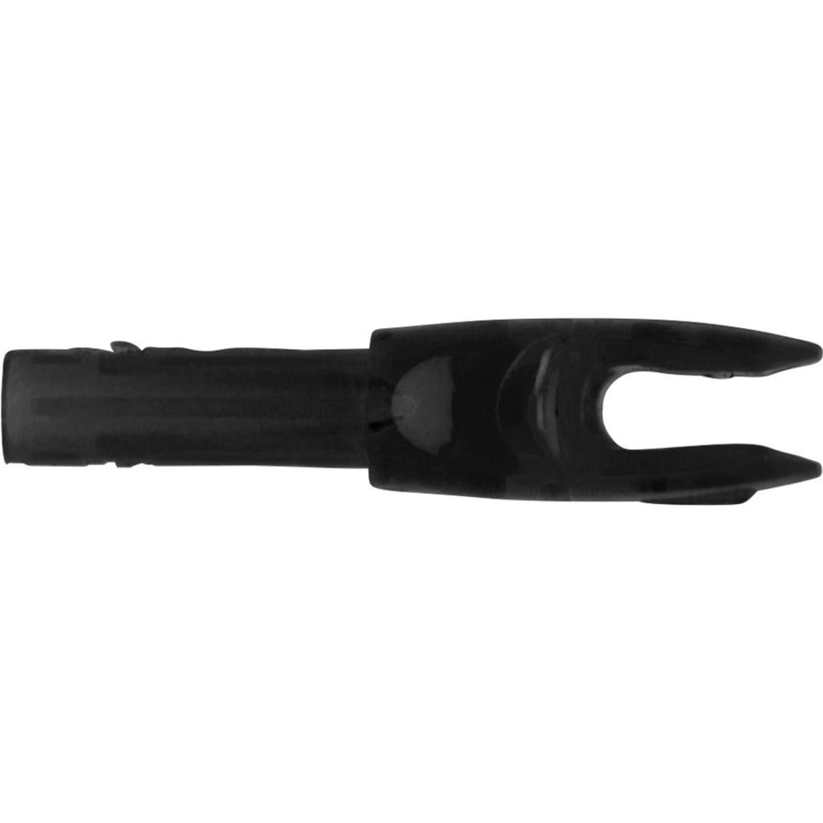1004893 4 mm Compound G Nocks Large Groove, Black - Pack of 12