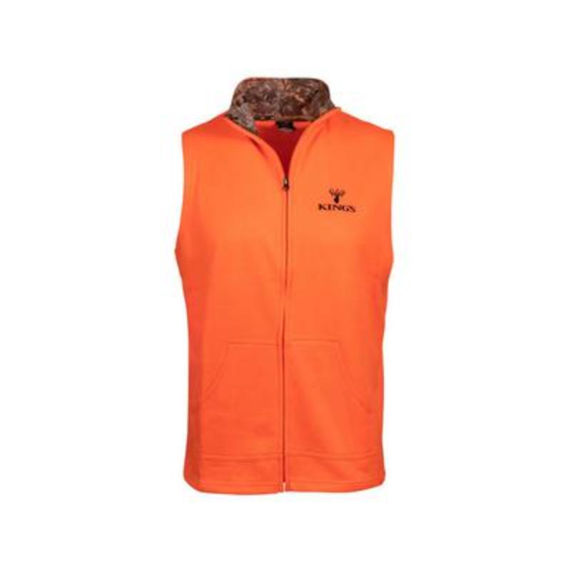 1208582 Kings Full Zip Poly Vest, Blaze - Extra Large