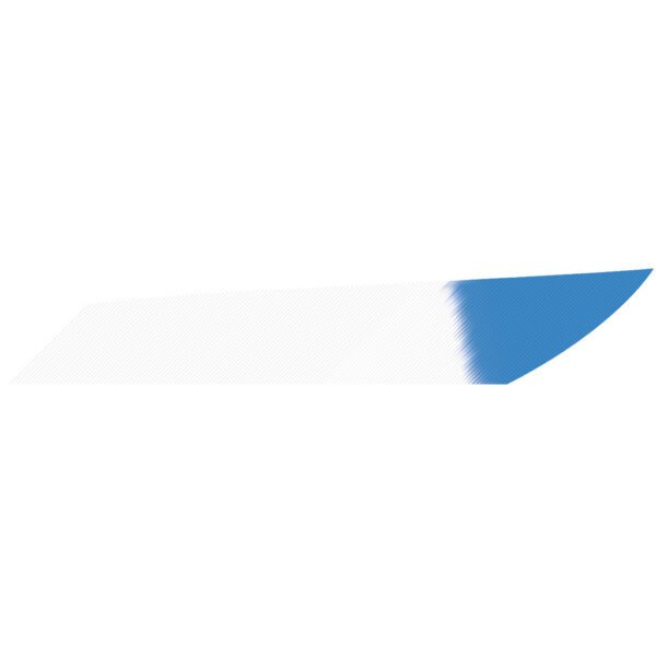 1005805 Mako Feathers, White & Blue Tip - 3.125 in. LW - Pack of 50