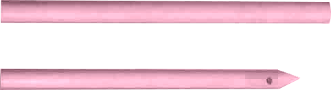 0.31 x 32 in. Solid Blank Fish Shaft, Pink