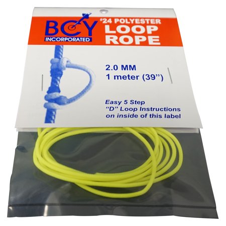 66531 1 m Size 24 D Loop Rope, Neon Yellow