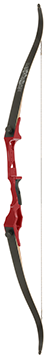 81176 58 in. Bank Runner Right Hand Recurve Bow, Red - 35 lbs