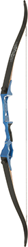 81184 58 in. Bank Runner Right Hand Recurve Bow, Blue - 35 lbs