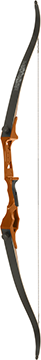 81188 58 in. Bank Runner Right Hand Recurve Bow, Orange - 35 lbs
