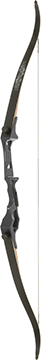 81196 58 in. Bank Runner Right Hand Recurve Bow, Black - 35 lbs