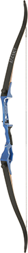 OMP81220 58 in. Ascent Right Hand Recurve Bow, Blue - 40 lbs
