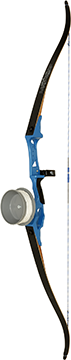 81401 58 in. Right Hand Bank Runner Drum Reel Package, Blue - 35 lbs