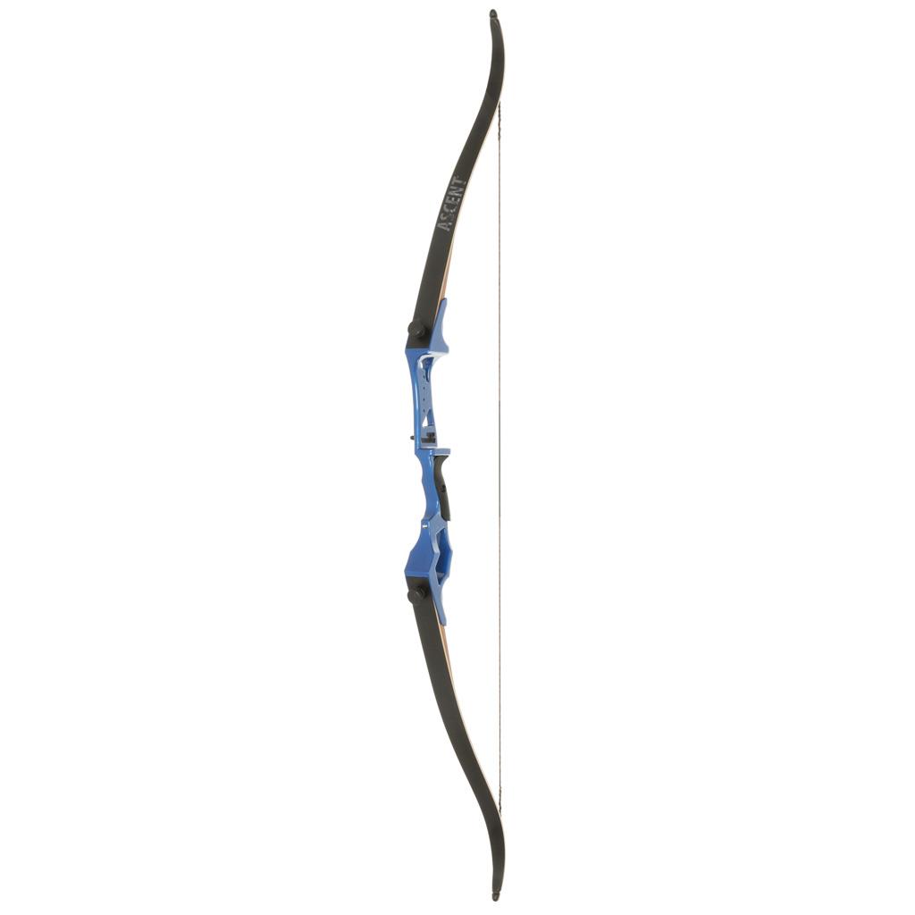 OMP81554 58 in. Ascent Right Hand Recurve Bow, Blue - 25 lbs