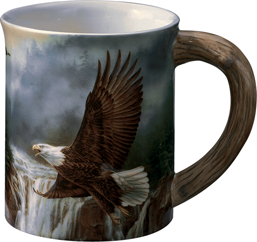 1001490 Multi Color Sculpted Mug, Majestic Bald Eagle