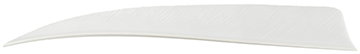 16515 4 in. Left Wing Shield Cut Feathers, White - Pack of 100