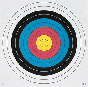 63184 80 cm FITA 10-Ring Target, Assorted Color - Pack of 25
