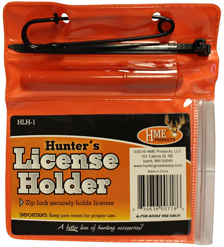 86076 HME License Holder Combo License Holder with Pen & Zip Ties